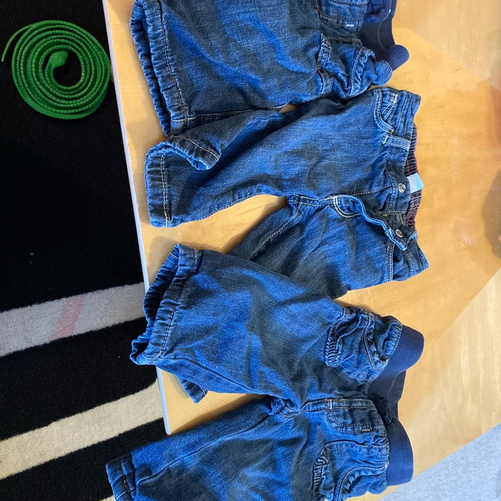 3 pair of Old Navy Jeans- Baby Girl 0-3m and 3-6m